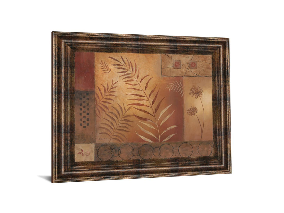 Modern Fern Il By Vivian Flasch - Framed Print Wall Art - Red