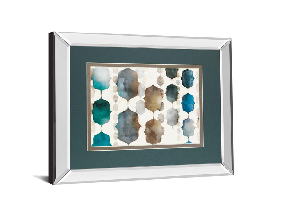 Moroccan Beads By Edward Selkirk - Mirror Framed Print Wall Art - Blue