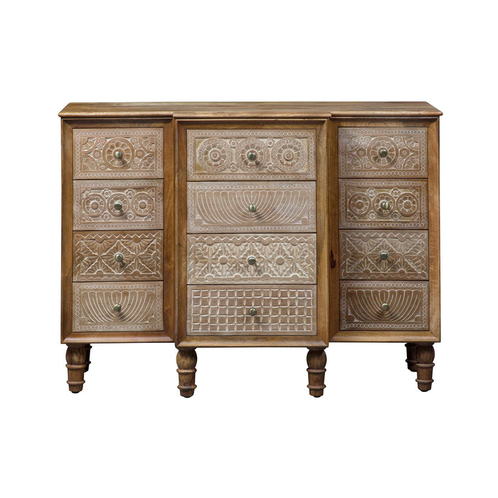 Montrose - 12 Drawer Accent Cabinet - Light Brown