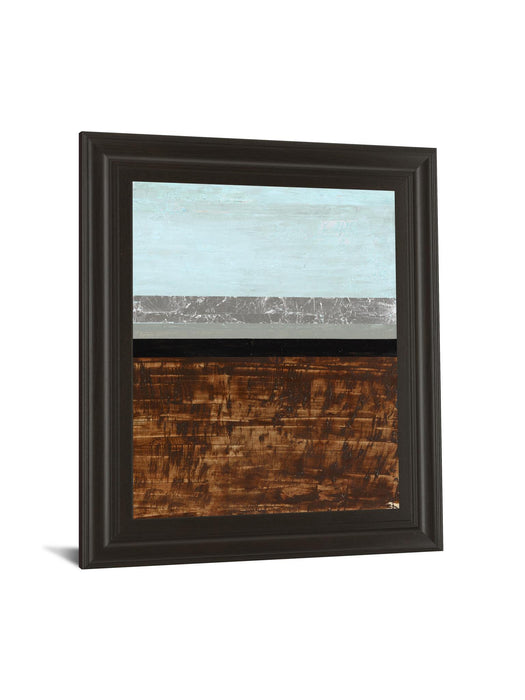 Textured Light Il By Natalie Avondet - Framed Print Wall Art - Dark Brown