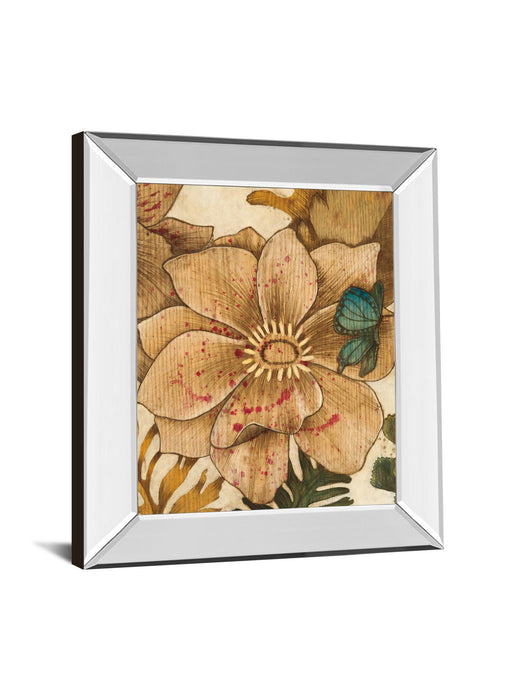 Fleurs De Bois By Maja - Mirror Framed Print Wall Art - Beige