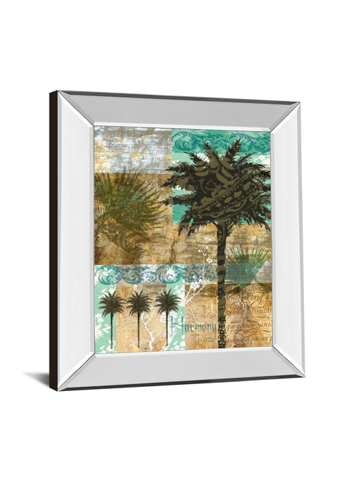 Palm III By Maeve Fitzsimons - Mirror Framed Print Wall Art - Green