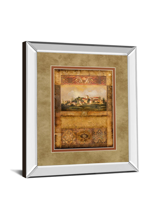 Centimento I By Douglas - Mirror Framed Print Wall Art - Dark Brown