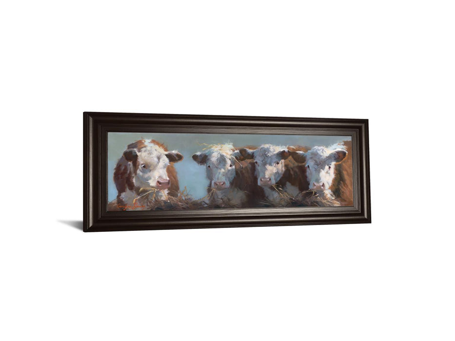 Little Bull & The Babes By Carolyne Hawley - 18 x 42 - White