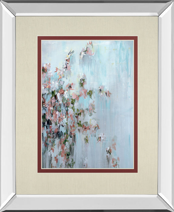 Wilting Away By Macy Cole - Mirror Framed Print Wall Art - Blue