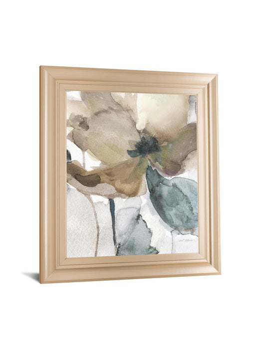 Watercolor Poppy I By Carol Robinson - Framed Print Wall Art - Beige