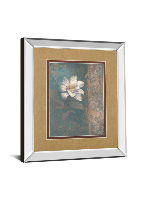 Floral Trans I By Vivian Flasch - Mirror Framed Print Wall Art - White