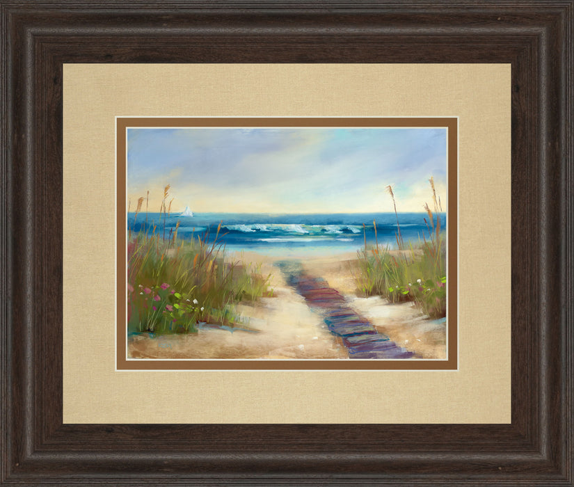 Erenity Il By Karen Marguliss - Framed Print Wall Art - Blue