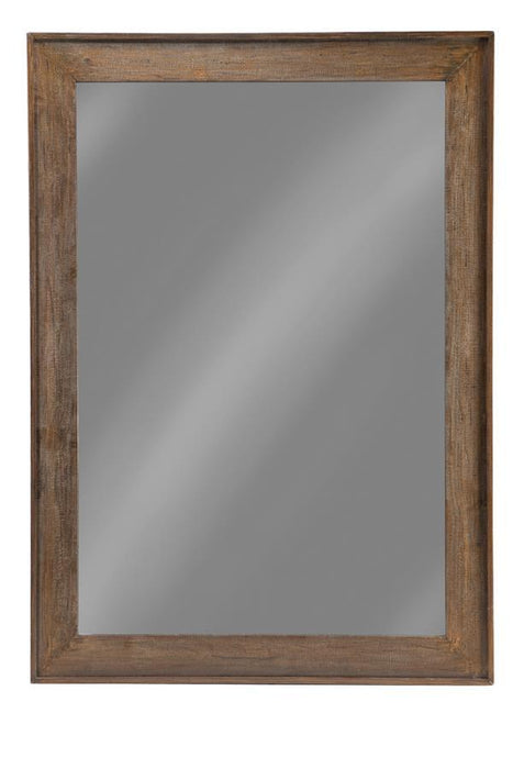 Odafin - Wood Frame Floor Mirror - Distressed Brown