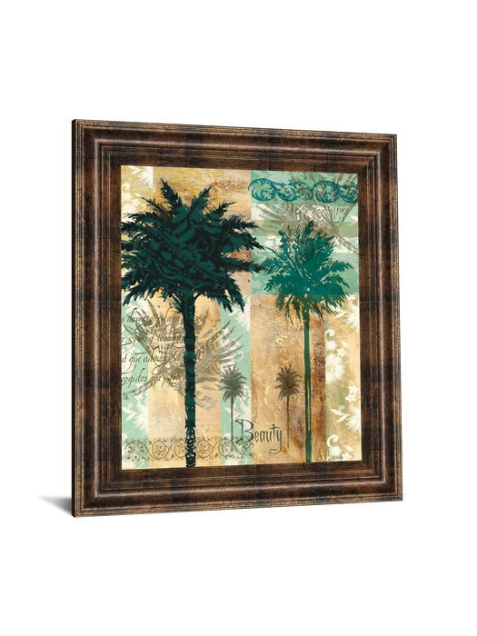 Palm Il By Maeve Fitzsimons - Framed Print Wall Art - Green