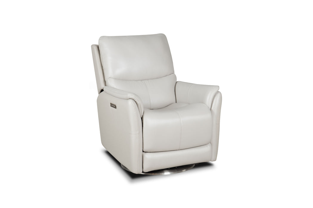 Salem - Swivel Recliner With Power Recline, Power Headrest, Power Lumbar, Layflat, 3" Footrest Extension