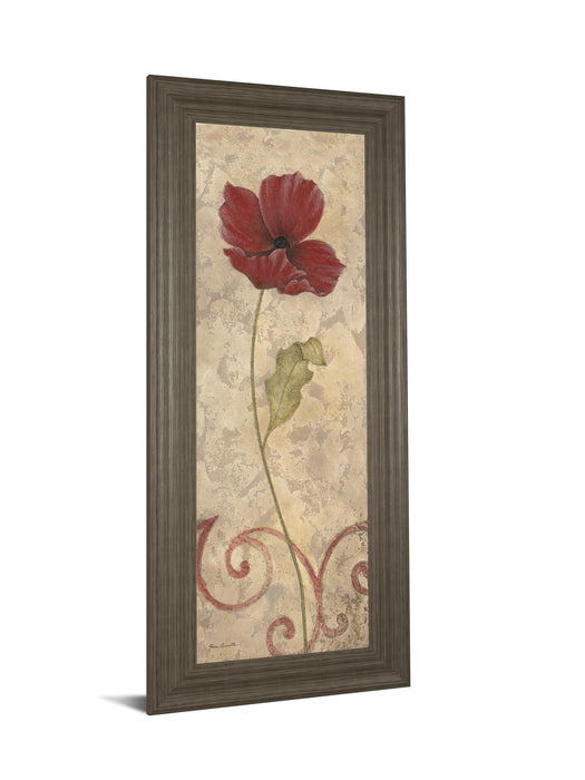 Red Flower II - Framed Print Wall Art - Red