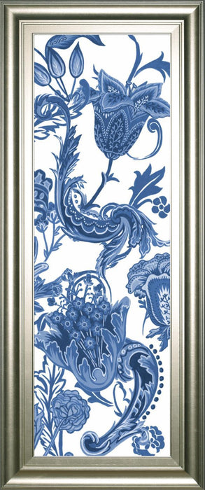 18x42 Indigo Chintz VI By Melissa Wang - Blue