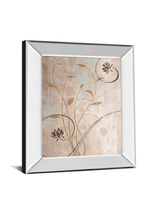 Spring Meadow I By Nan - Mirror Framed Print Wall Art - Beige