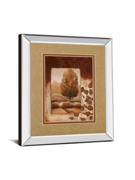 Fall Vignette Il By Carol Robinson - Mirror Framed Print Wall Art - Red