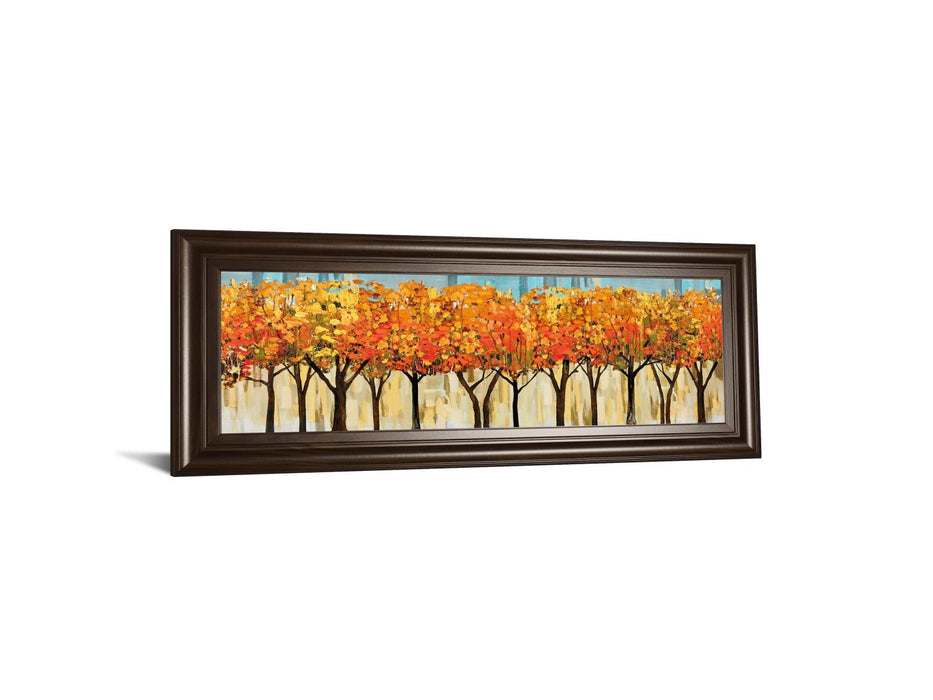 Avenue By Mark Chandon - Framed Print Wall Art - Orange