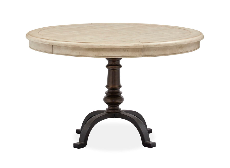 Harlow - Round Dining Table - Weathered Bisque