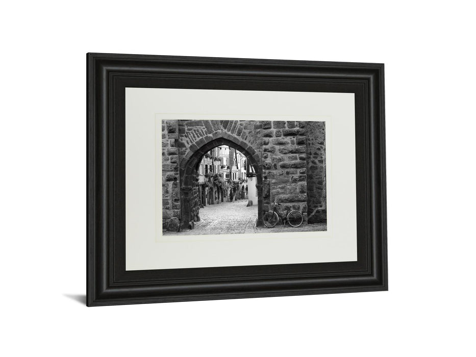 Bicycle Of Riquewihr By Monte Nagler - Framed Print Wall Art - Black