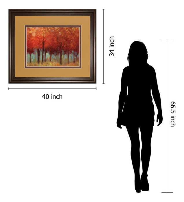 Red Forest By Asia Jensen - Framed Print Wall Art - Red