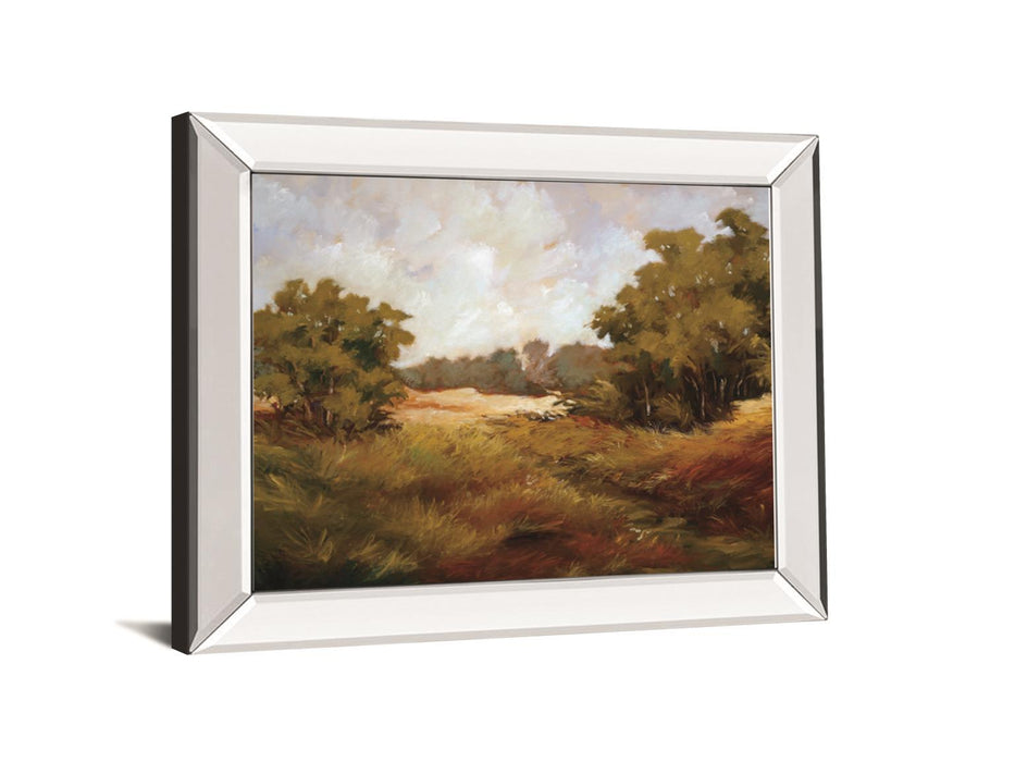 Peaceful Retreat I By Baynes, M - Mirror Framed Print Wall Art - Green