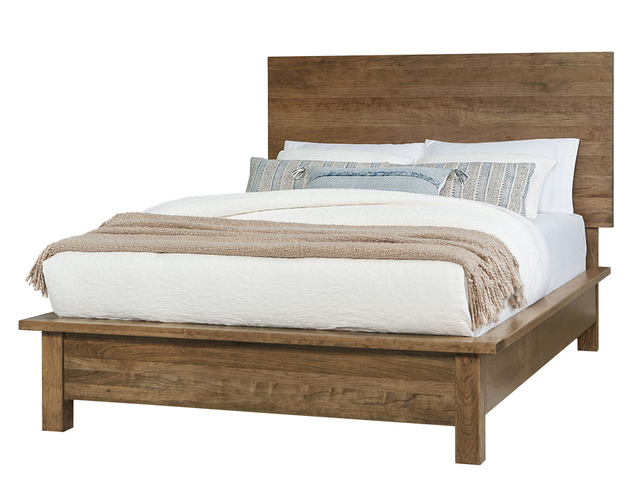 Crafted Cherry - Ben's Plank Bed With Terrace Footboard