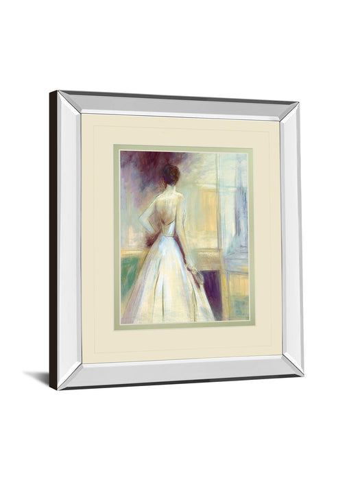 Getting Ready By Sutton - Mirror Framed Print Wall Art - Purple