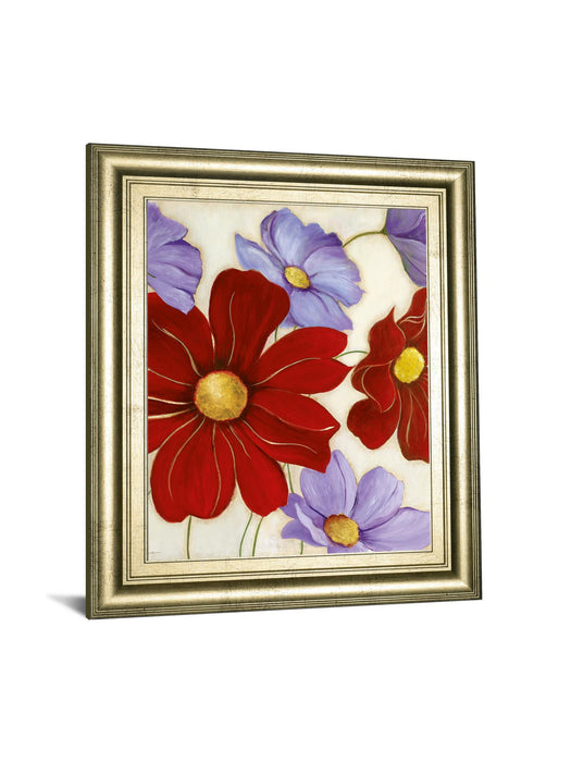 Lavender And Red I By Tava Studios - Framed Print Wall Art - Red