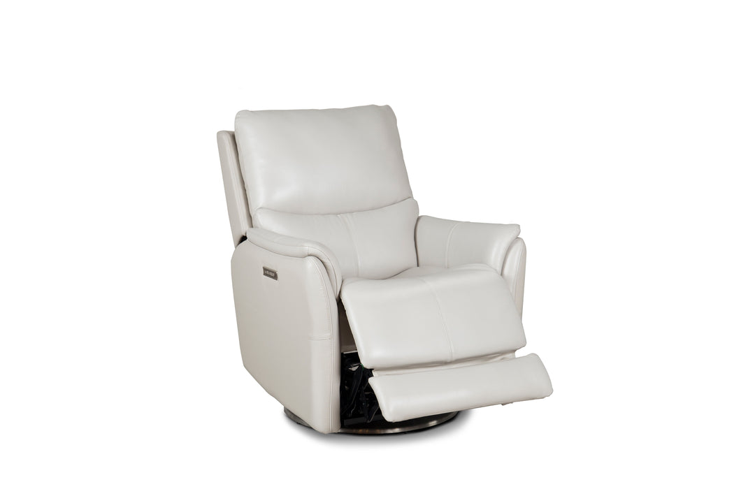 Salem - Swivel Recliner With Power Recline, Power Headrest, Power Lumbar, Layflat, 3" Footrest Extension