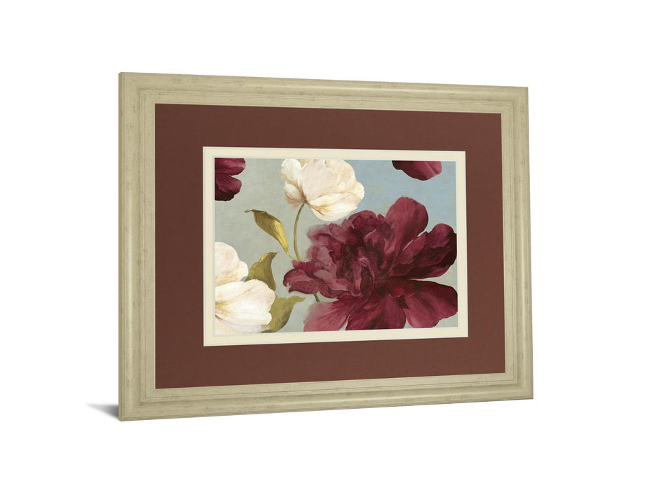 Deep Peonies Il By Asia Jensen - Framed Print Wall Art - Purple