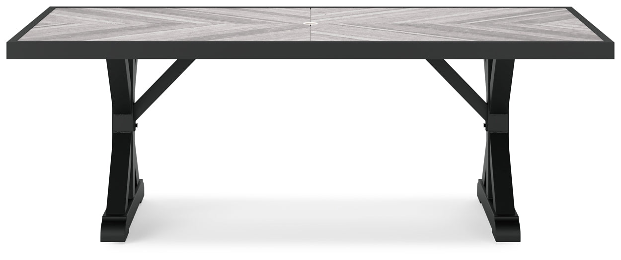 Beachcroft RECT Dining Table w/UMB OPT